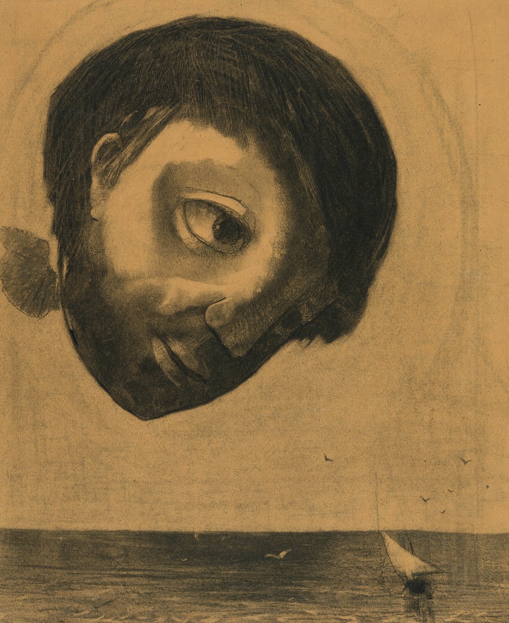 Espíritu guardián de las aguas de Odilon Redon