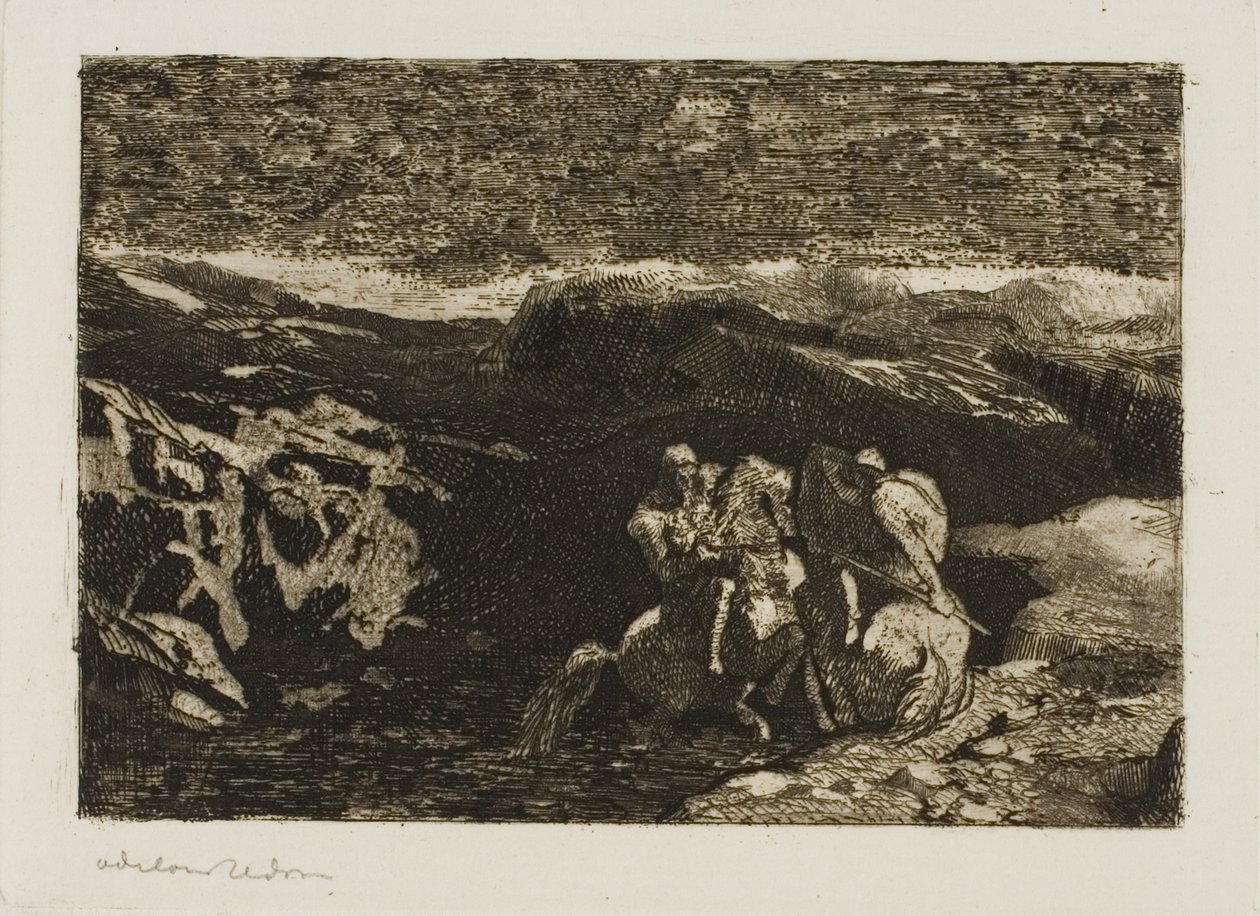 Jinetes en Combate de Odilon Redon
