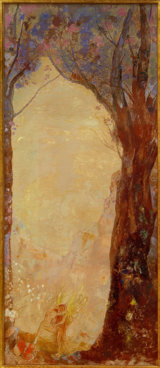 La lucha de Jacob con el ángel de Odilon Redon