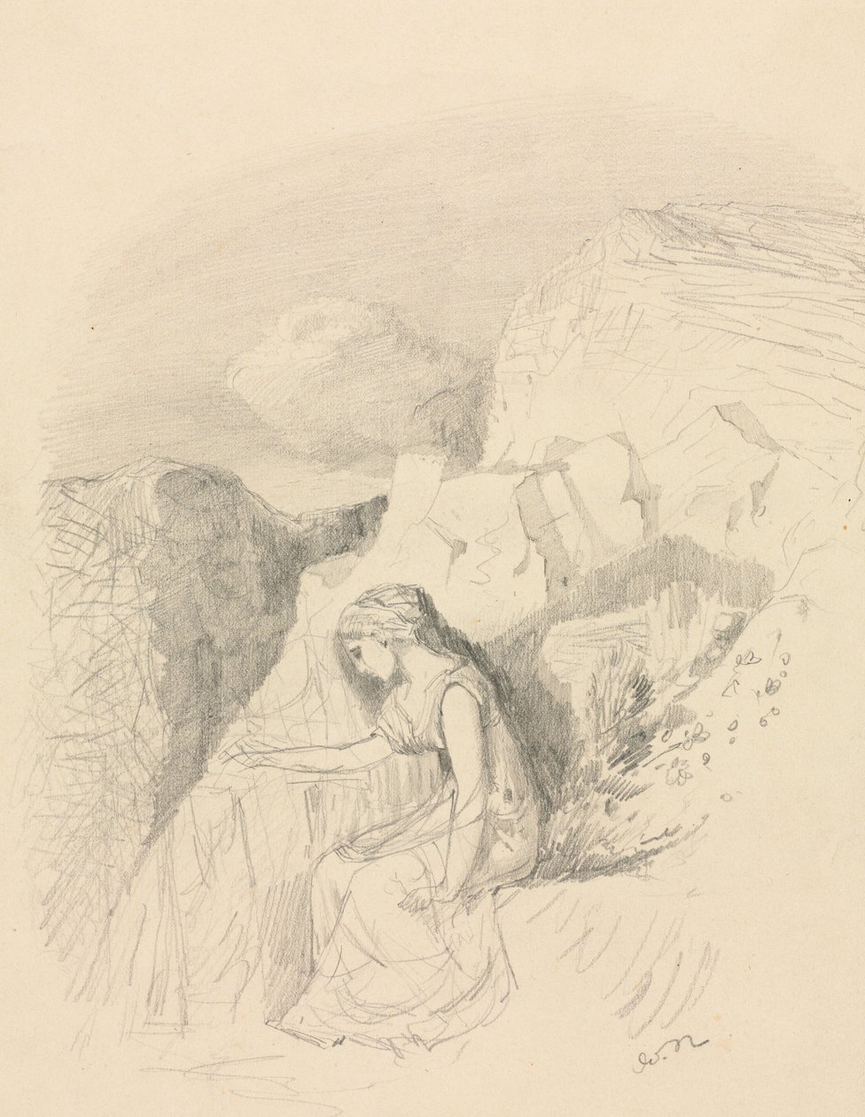 Melancolía, c. 1868 de Odilon Redon
