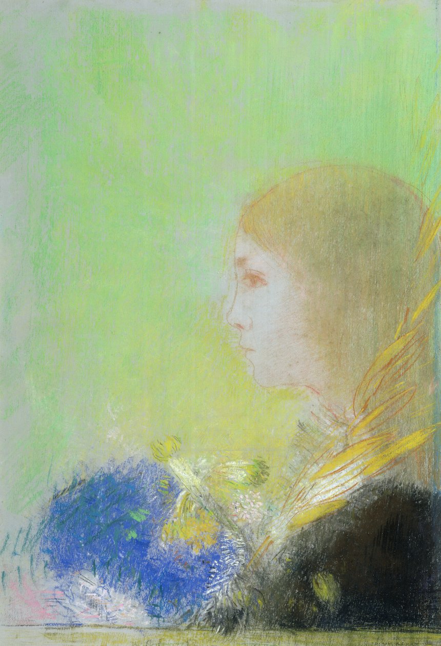 Perfil de joven de Odilon Redon
