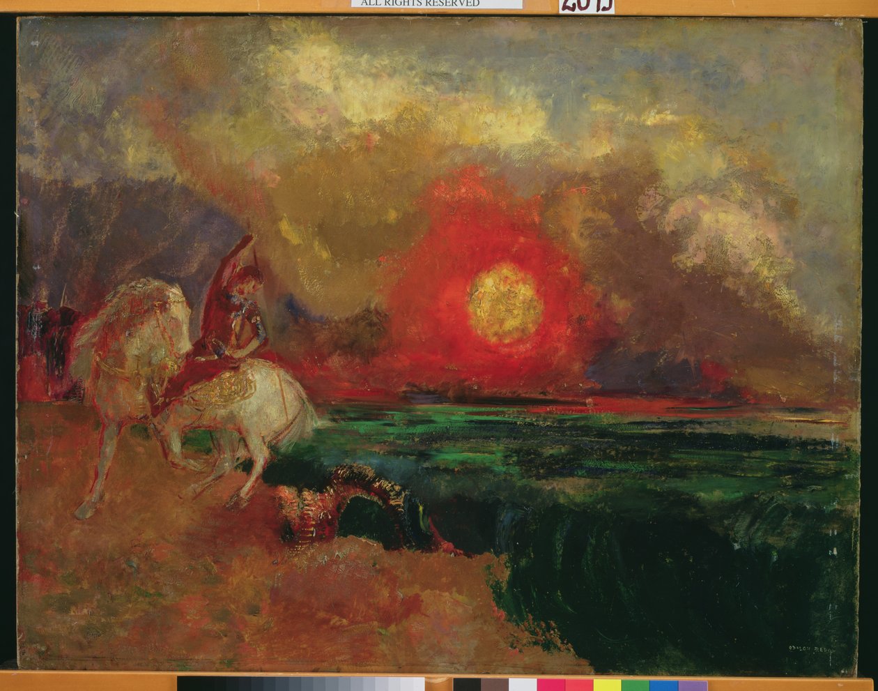 San Jorge y el Dragón de Odilon Redon