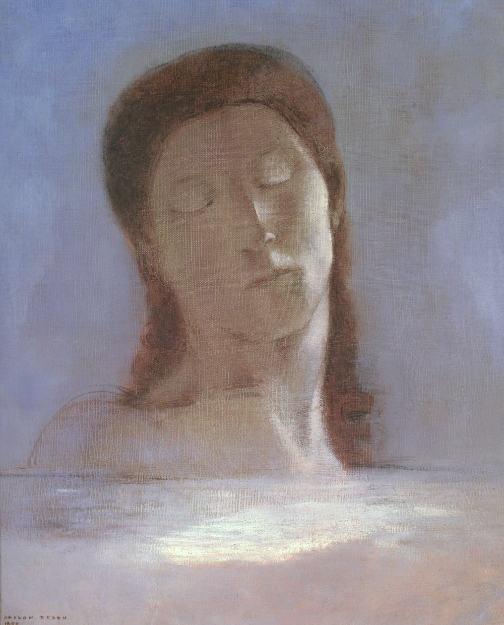 Los ojos cerrados de Odilon Redon
