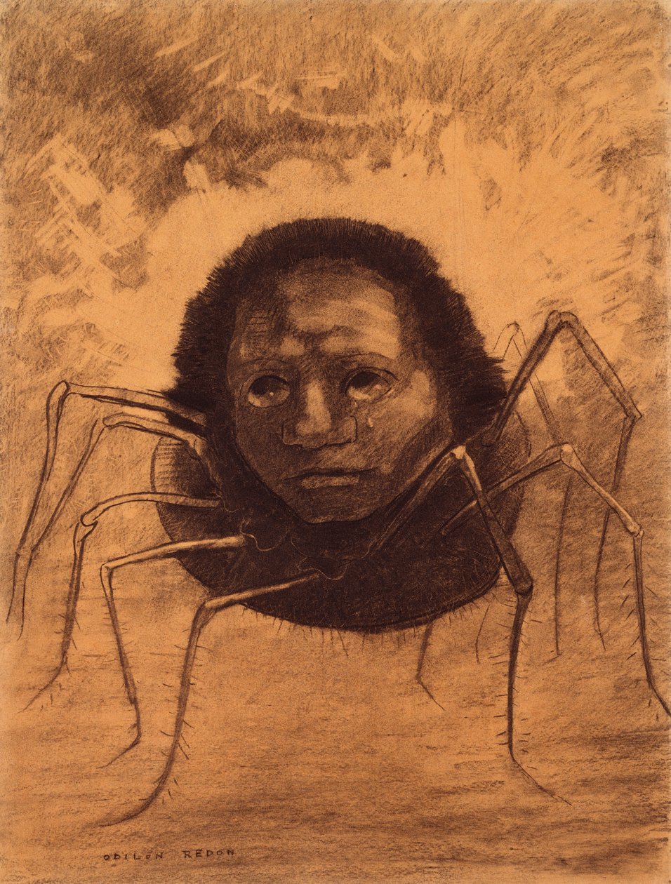 La araña que llora de Odilon Redon