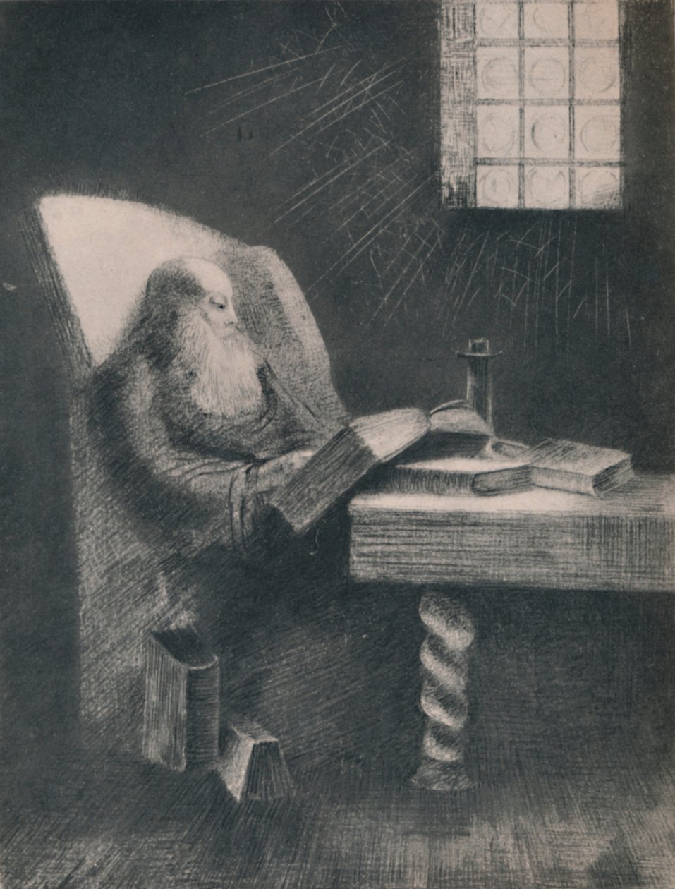 El lector, c.1892, 1946 de Odilon Redon