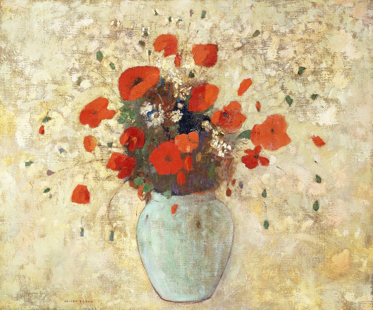 Jarrón de amapolas, 1905-09 de Odilon Redon
