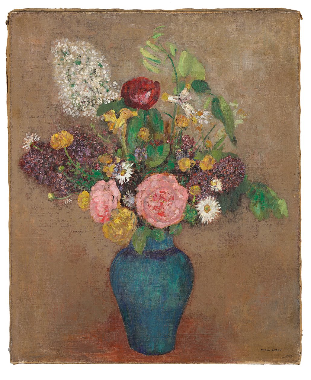 Jarrón de flores de Odilon Redon