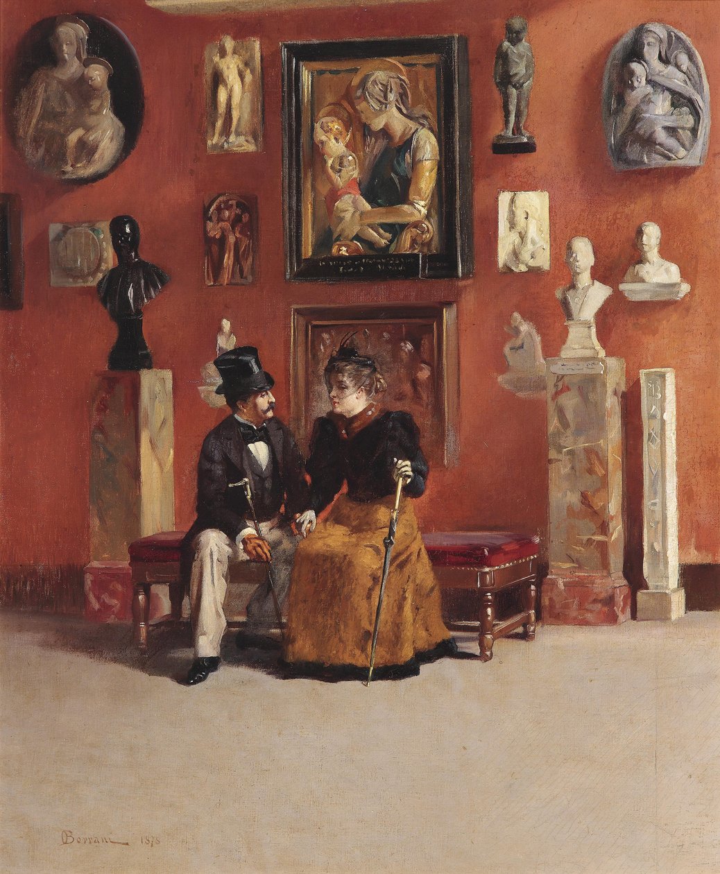 Encuentro en los Uffizi de Odoardo Borrani