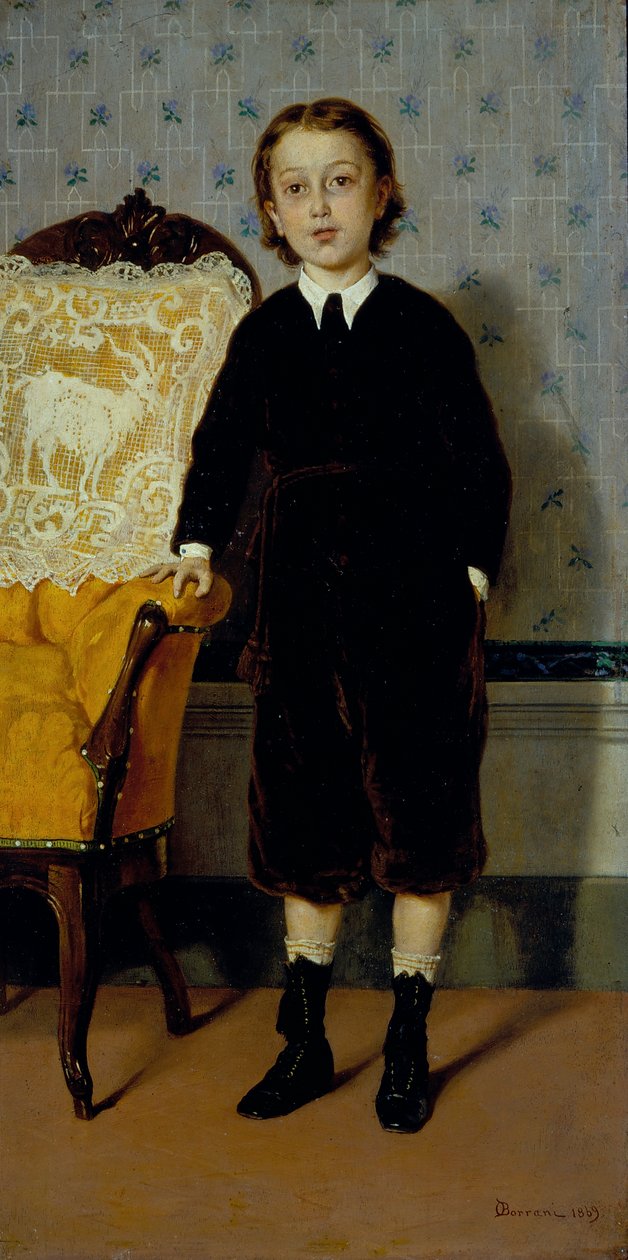 Retrato de un niño de Odoardo Borrani
