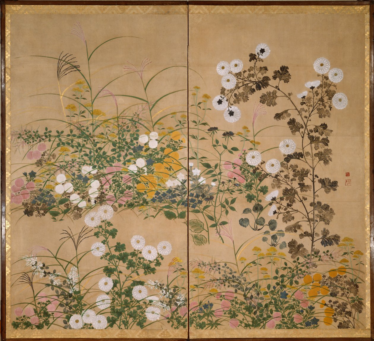 Plantas florecientes en otoño de Ogata Korin