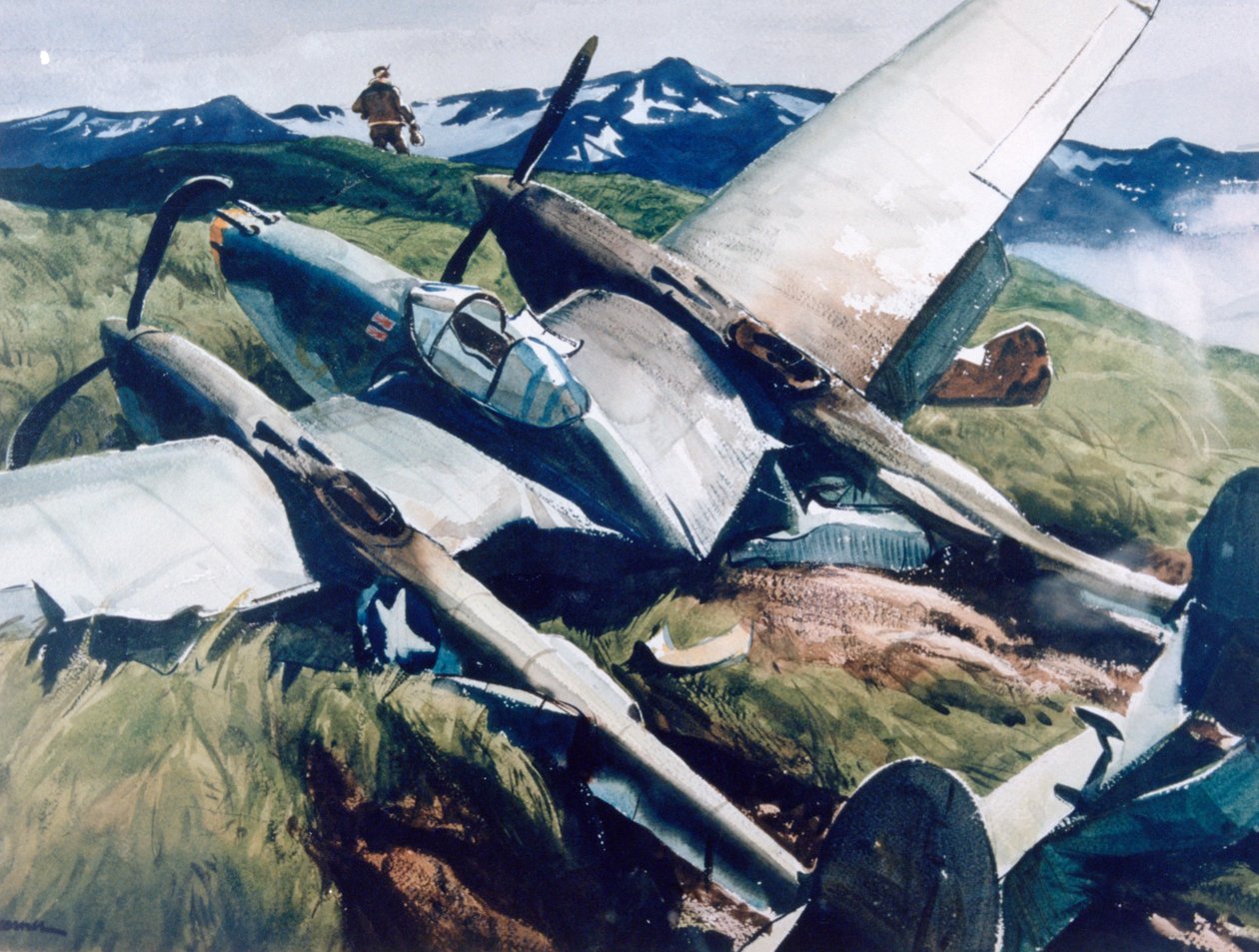 Aterrizaje forzoso, Aleutianas, 1943 de Ogden Minton Pleissner