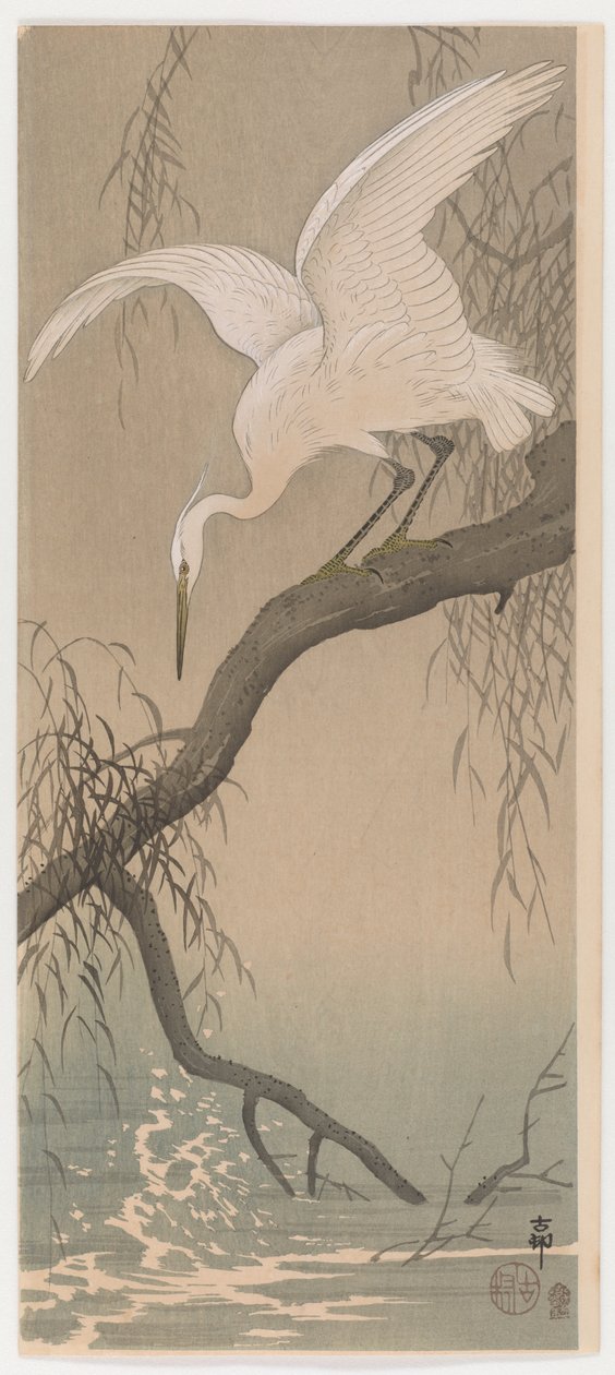 Garceta Común, c.1910 de Ohara Koson