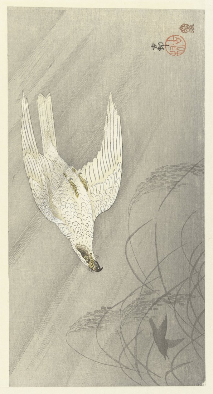 Halcón de caza de Ohara Koson