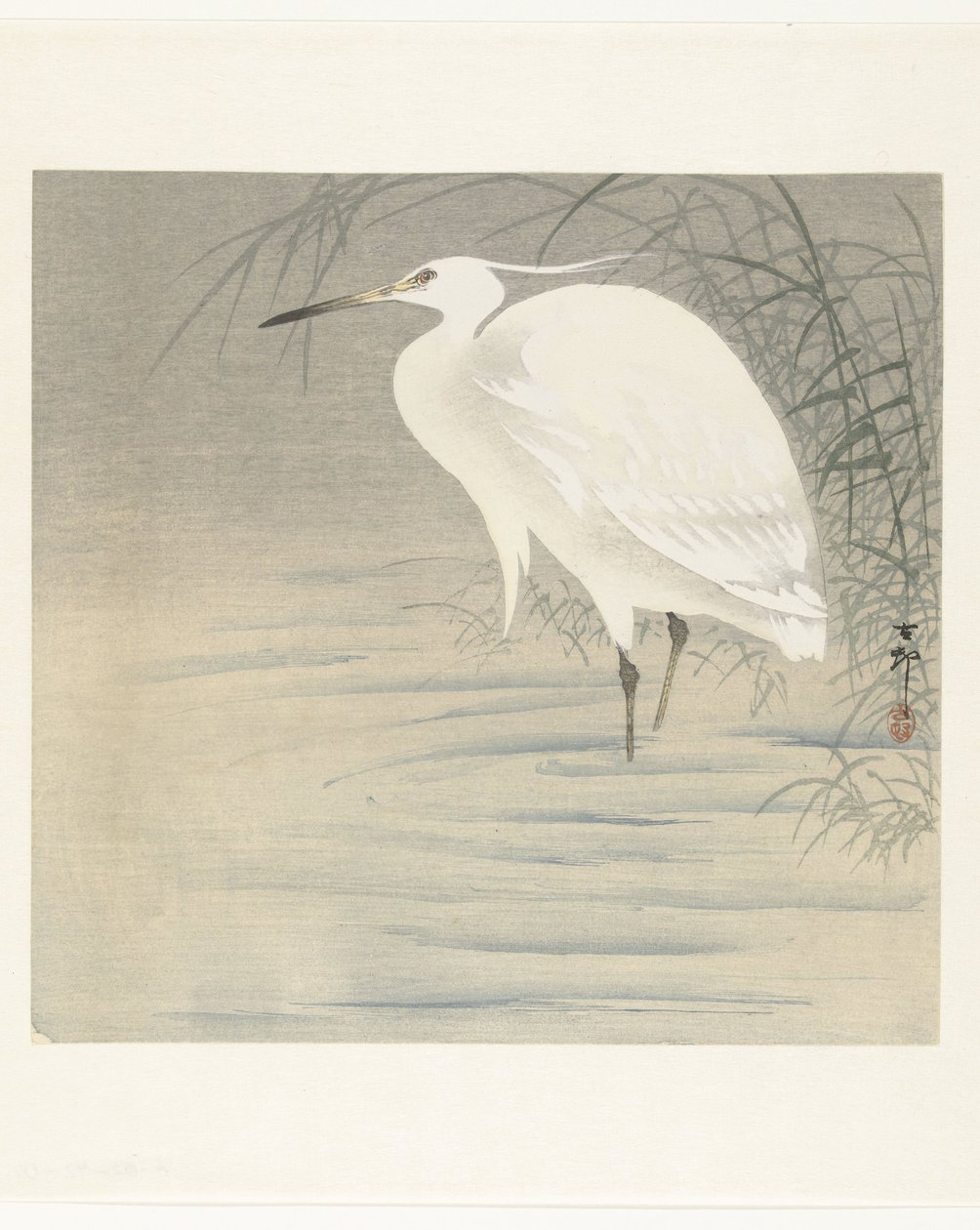 Garceta común de Ohara Koson