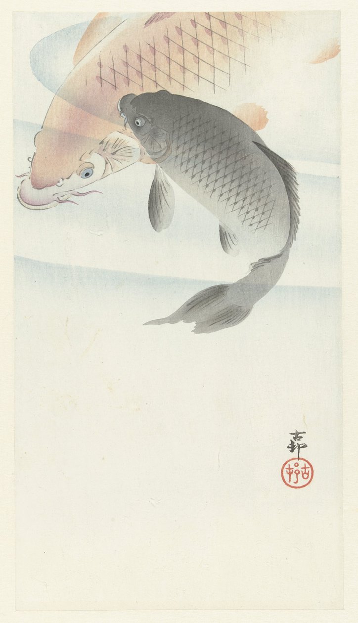 dos carpas de Ohara Koson