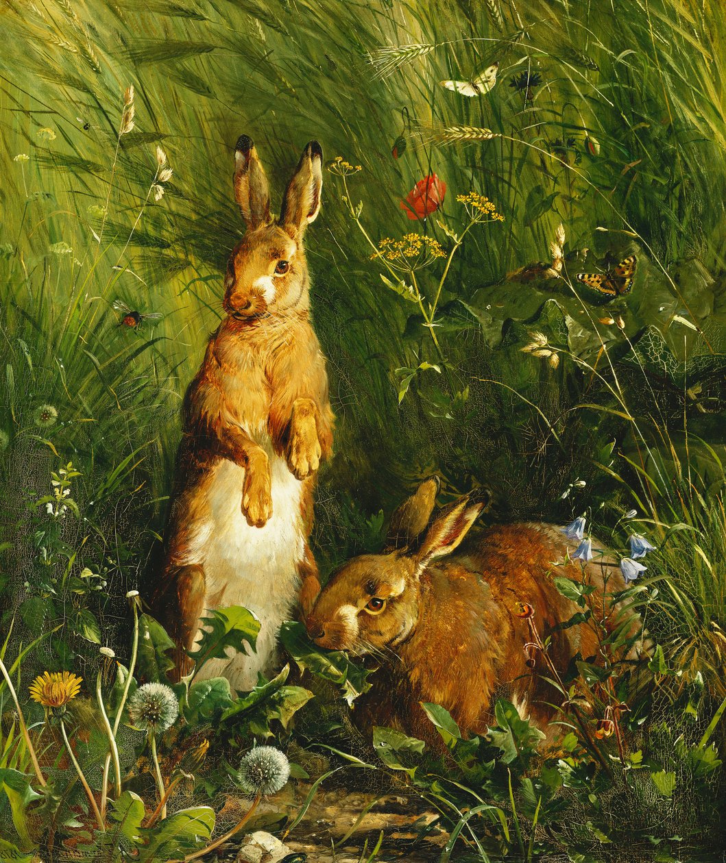 Liebres, 1878 de Olaf August Hermansen