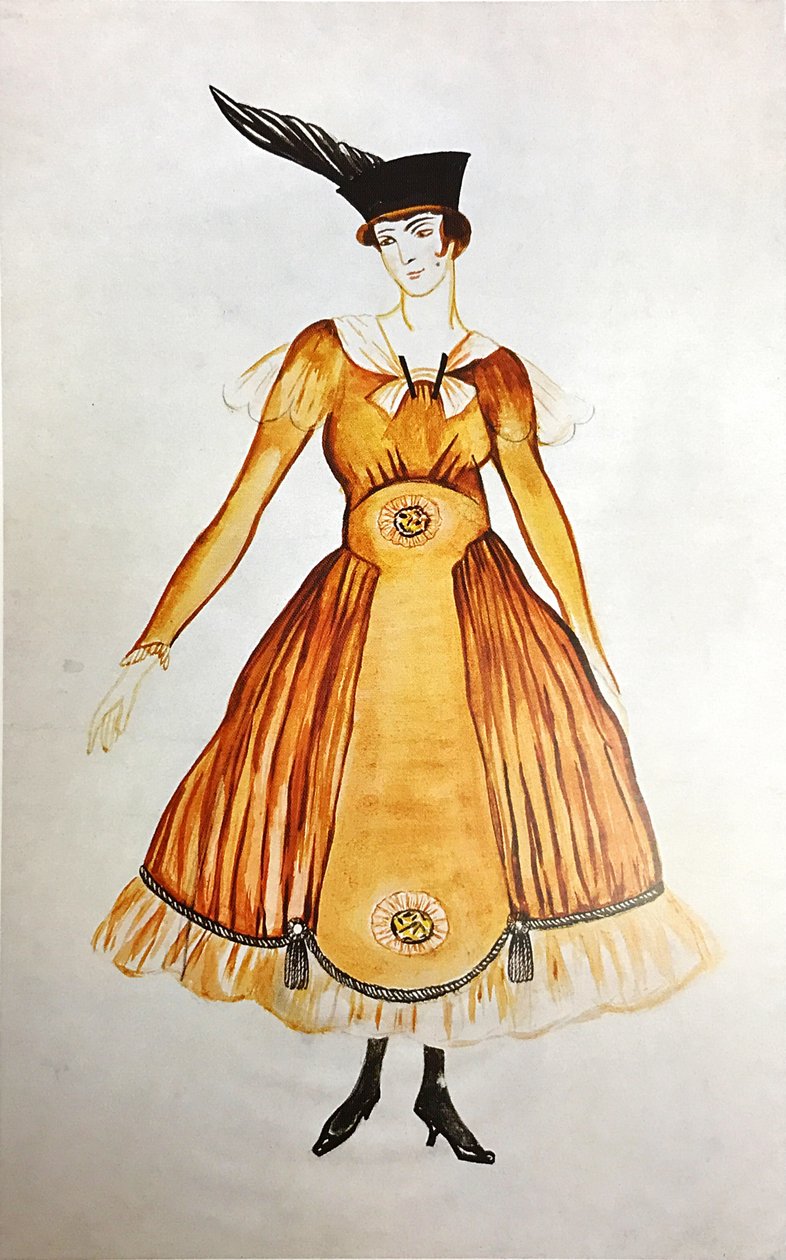 Diseño de vestido de Olga Rozanova