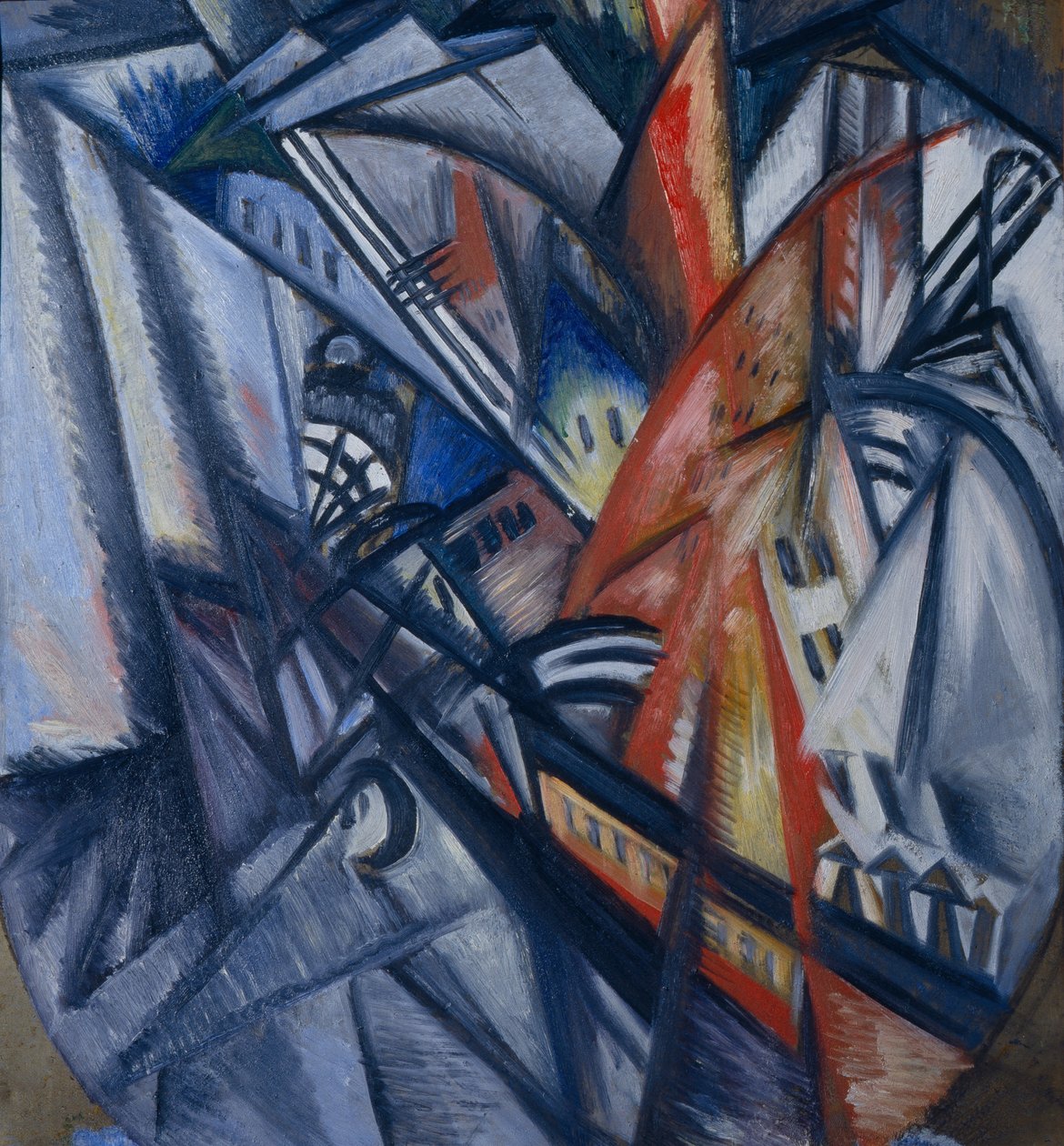Incendio en la ciudad, 1913 de Olga Rozanova