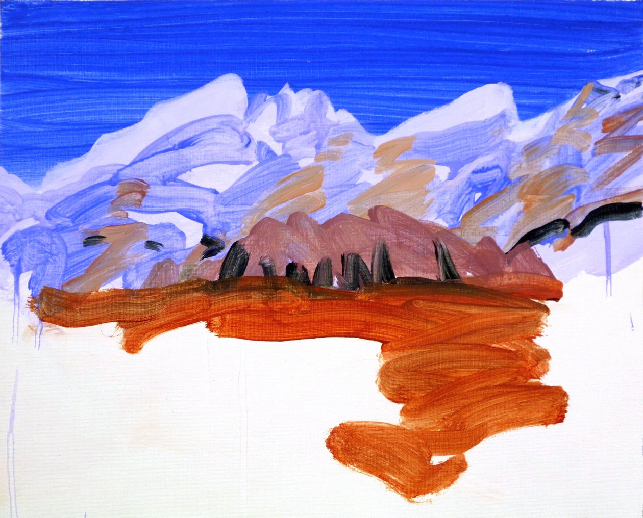 Leukerbad 21, 2012 (acrílico sobre lienzo) de Olivier Morel