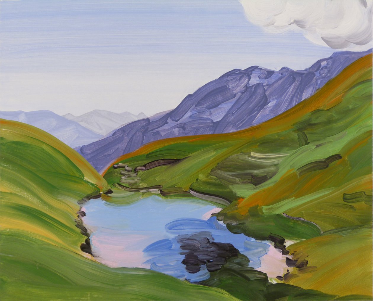 Leukerbad 27, 2014 (acrílico sobre lienzo) de Olivier Morel