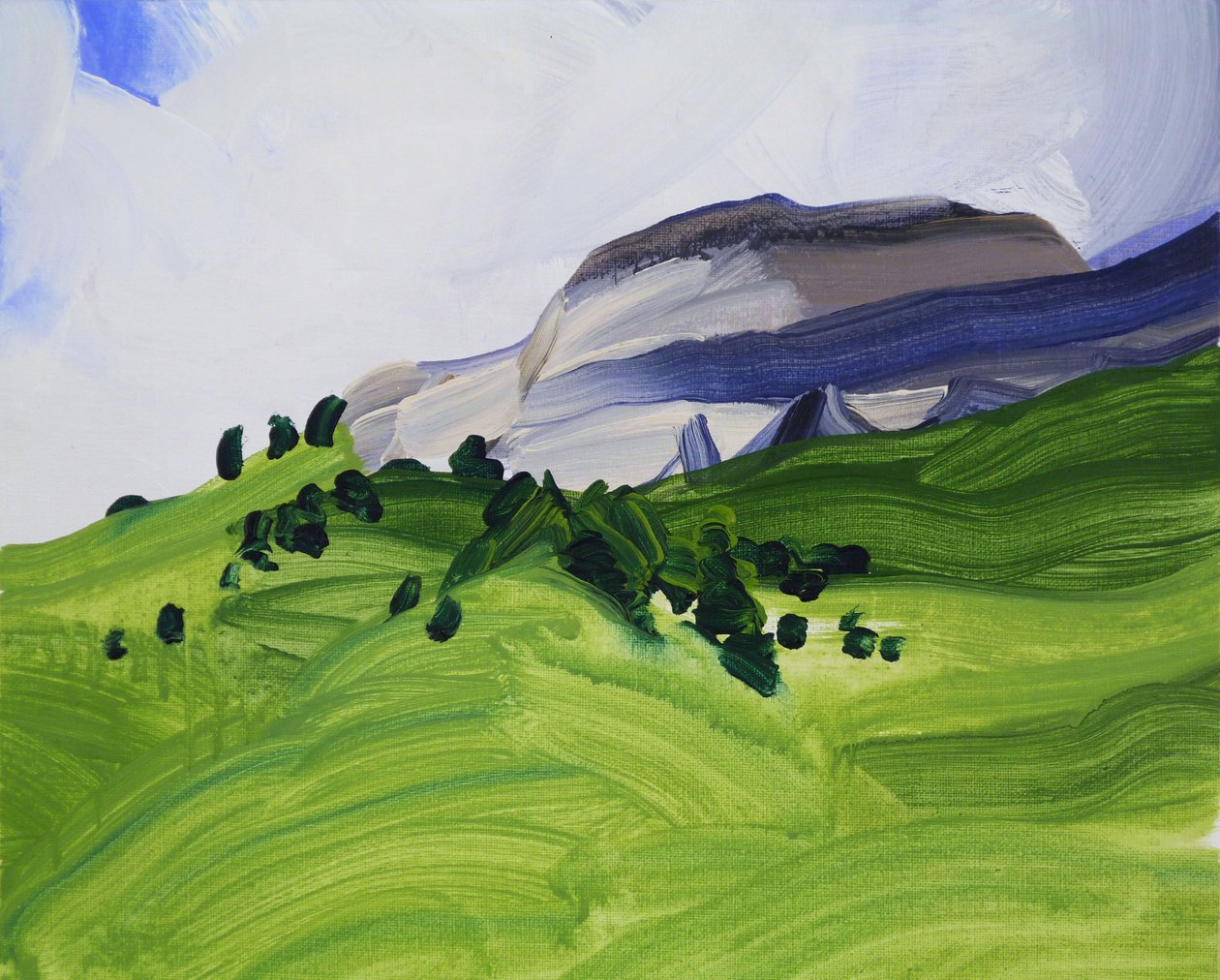 Leukerbad 9, 2012 (acrílico sobre lienzo) de Olivier Morel