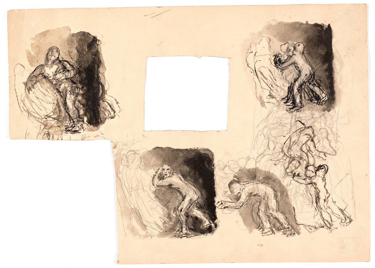 Estudios para "Ixion" de Oluf Hartmann