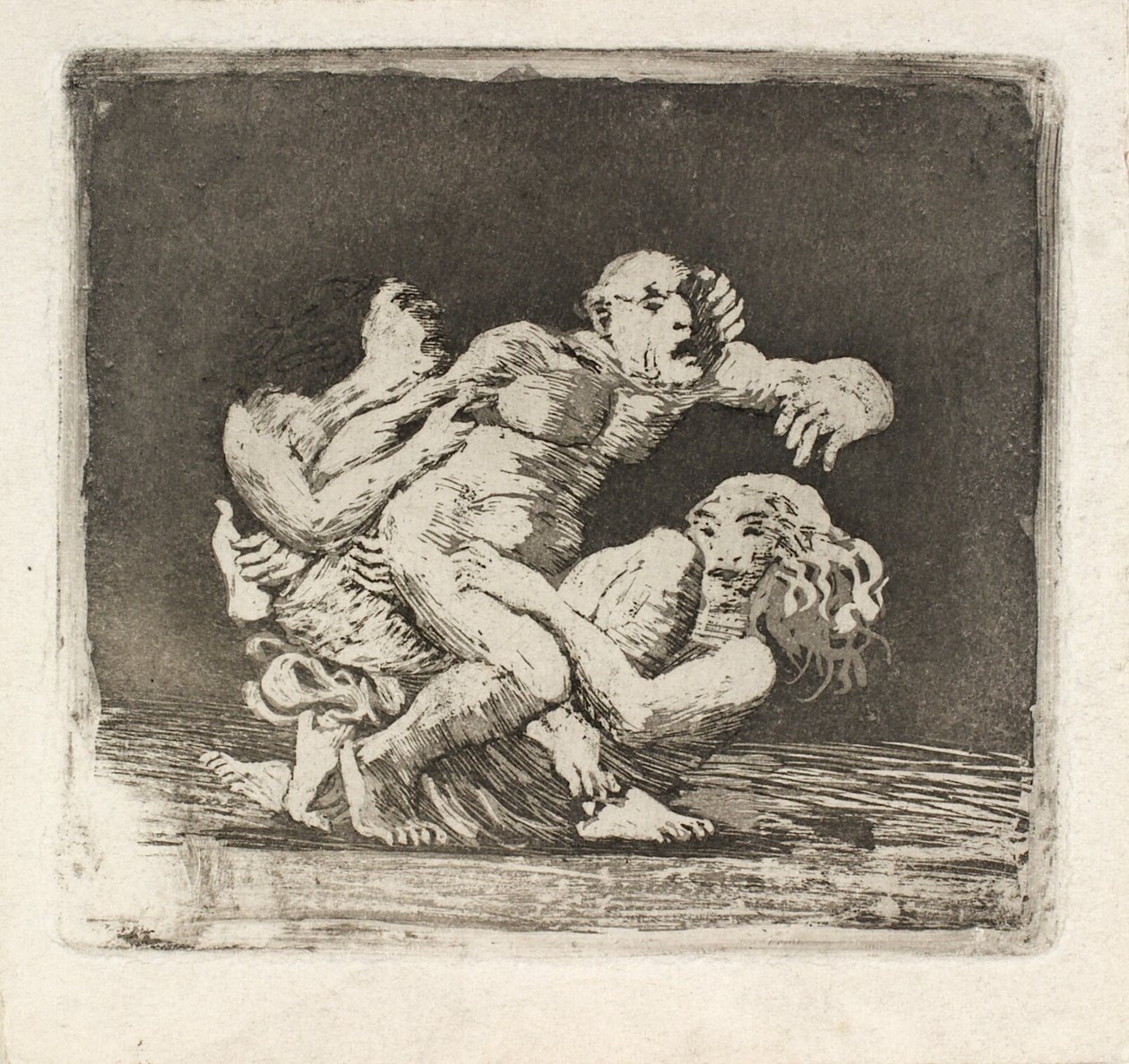 Dos mujeres luchando por un hombre de Oluf Hartmann