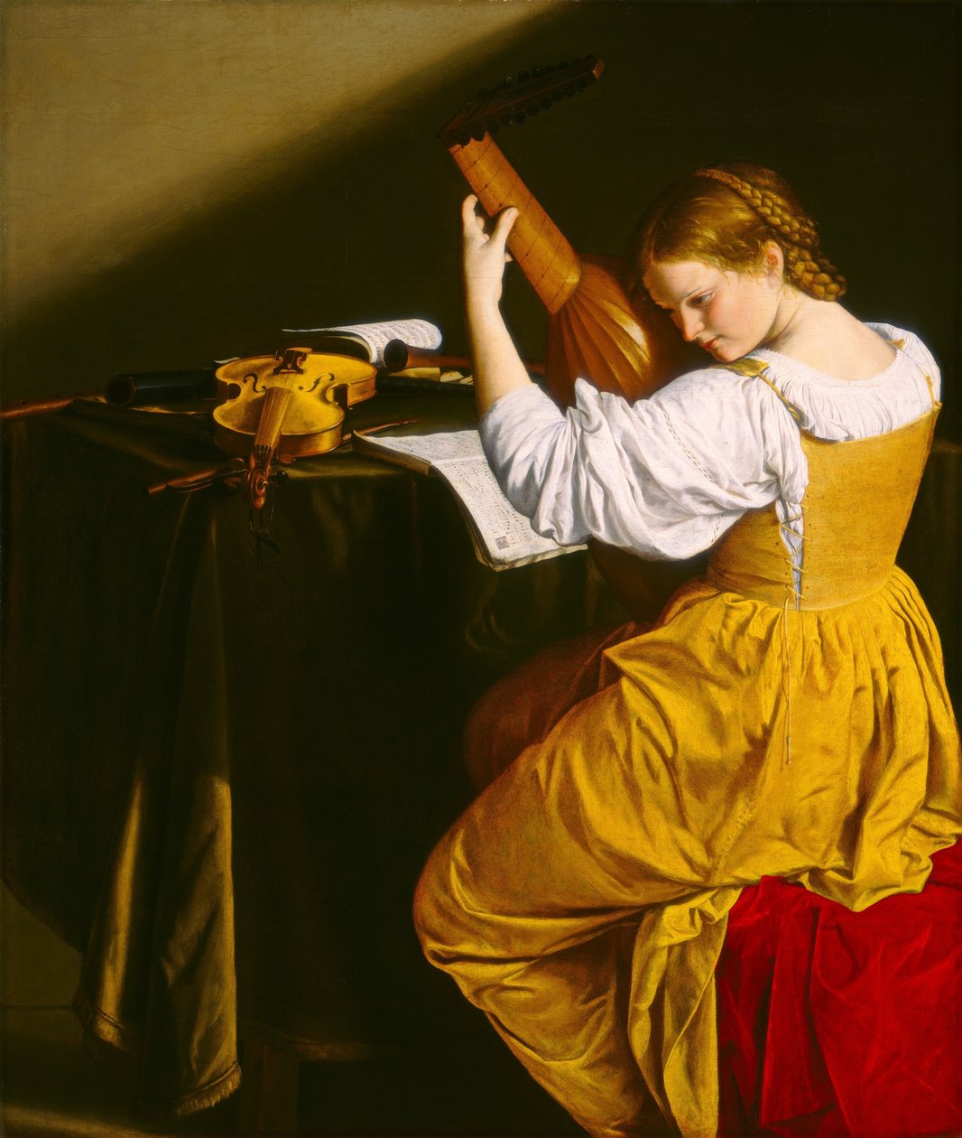 Tocadora de laúd de Orazio Gentileschi