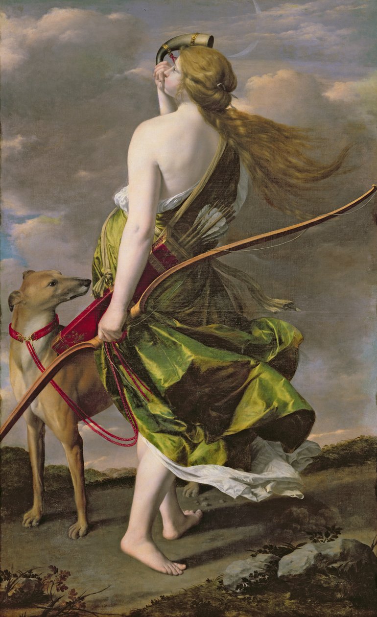 Diana la Cazadora, c.1624-25 de Orazio Gentileschi