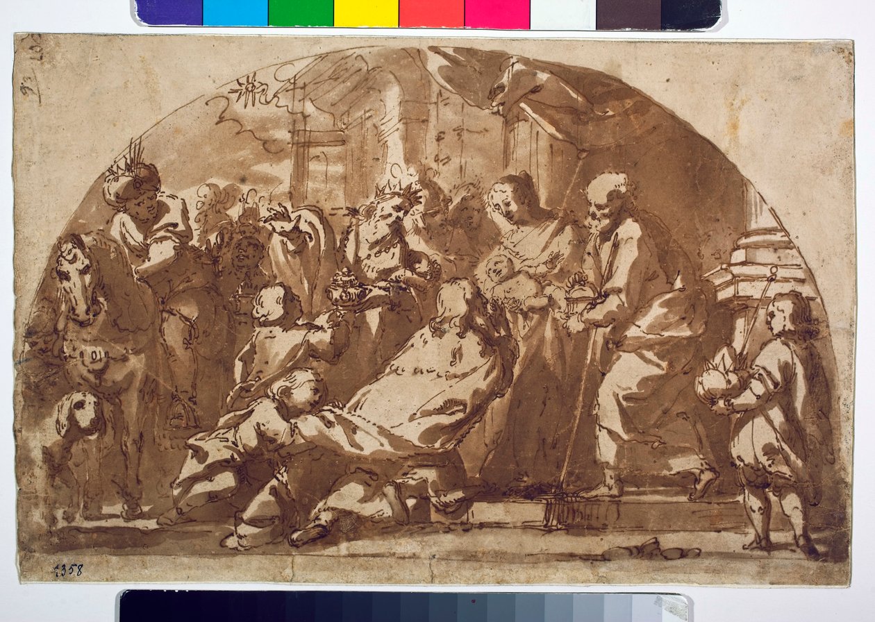 Adoración de los Magos de Orazio de Ferrari
