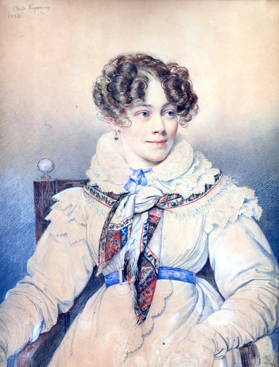 Retrato de Sophie Rostopchine (1799-1874) Condesa de Segur, 1823 de Orest Adamovich Kiprensky