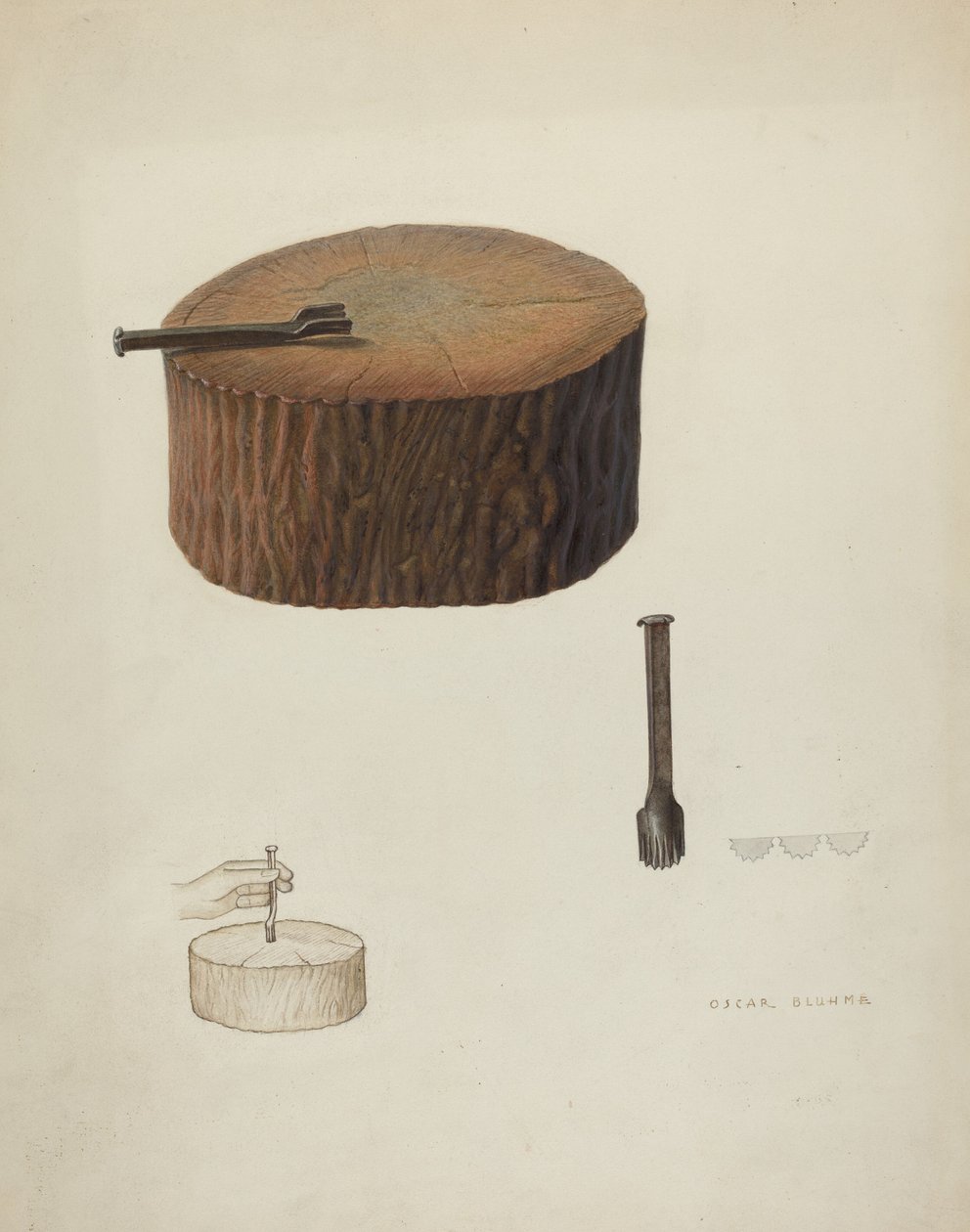 Plinker y Bloque de Madera de Oscar Bluhme