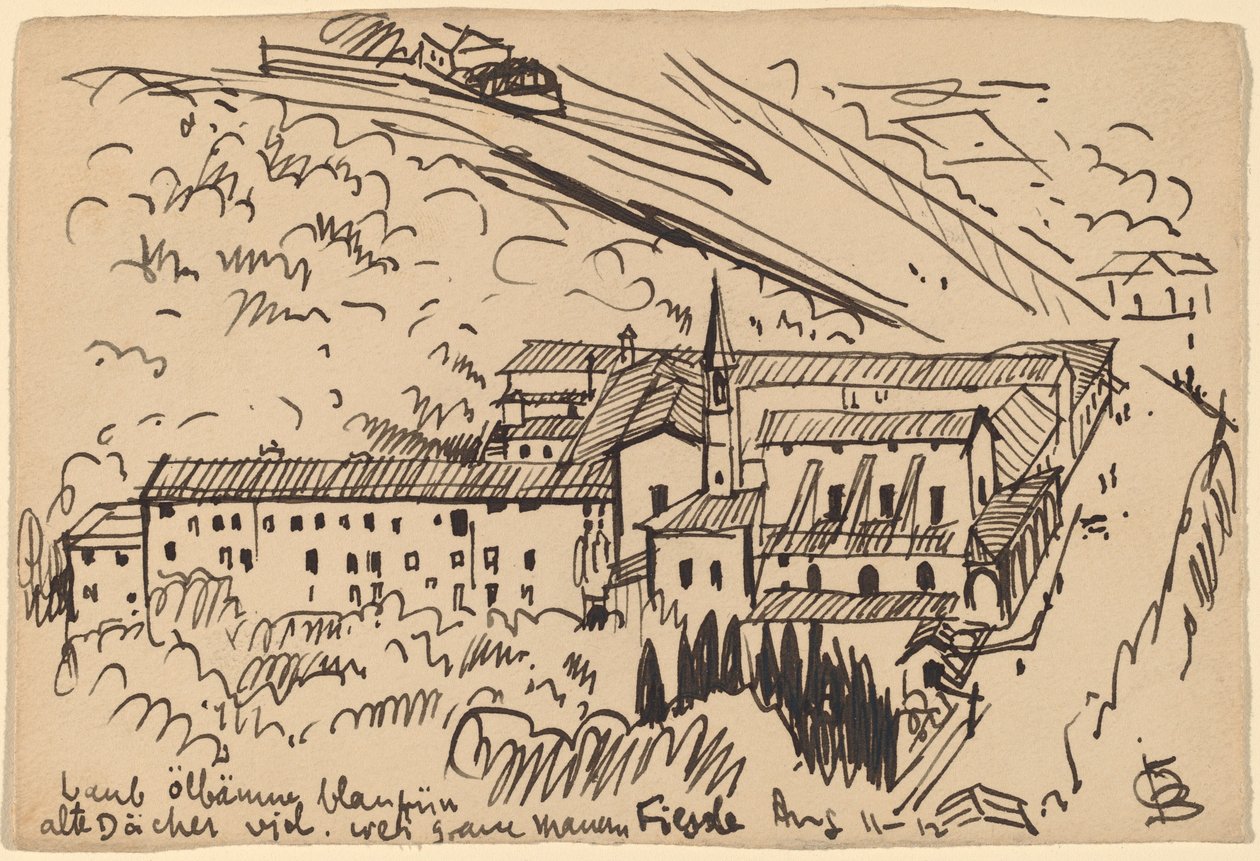Fiesole, claustro de S. Domenico de Oscar F. Bluemner