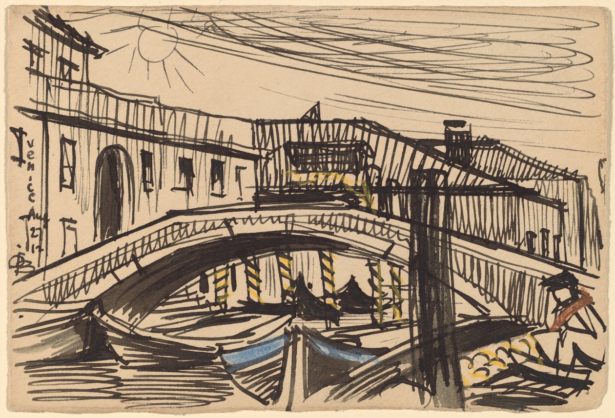 Venecia, barcos de Oscar F. Bluemner