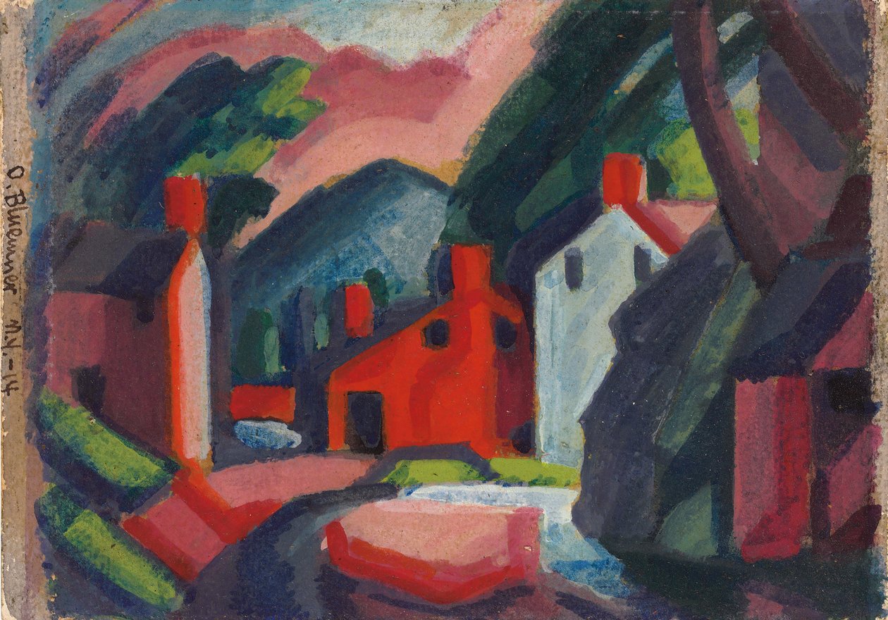 Vista de Lehnenburg, Pensilvania de Oscar Florianus Bluemner