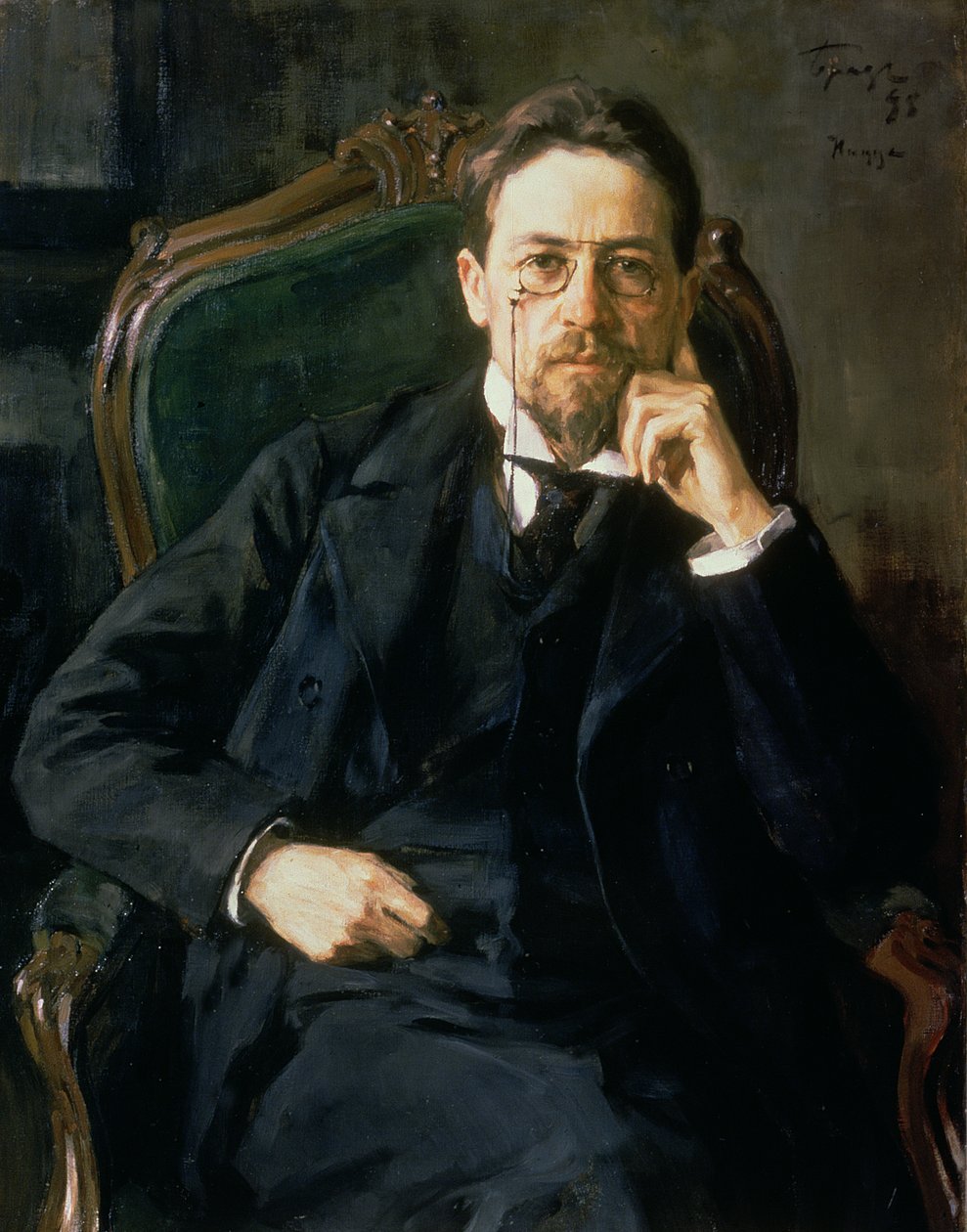 Retrato de Anton Pavlovich Chekhov, 1898 de Osip Emmanuilovich Braz
