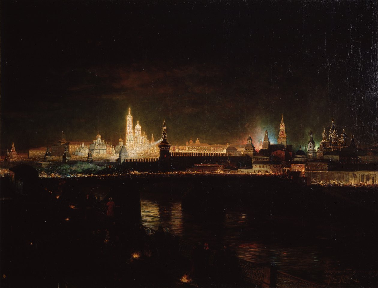Iluminación del Kremlin de Moscú, 1883 de Oskar Adolfovich Hofman