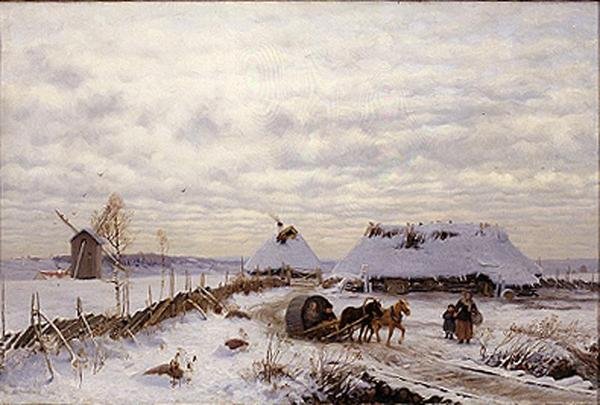Paisaje de invierno de Oskar Hoffmann