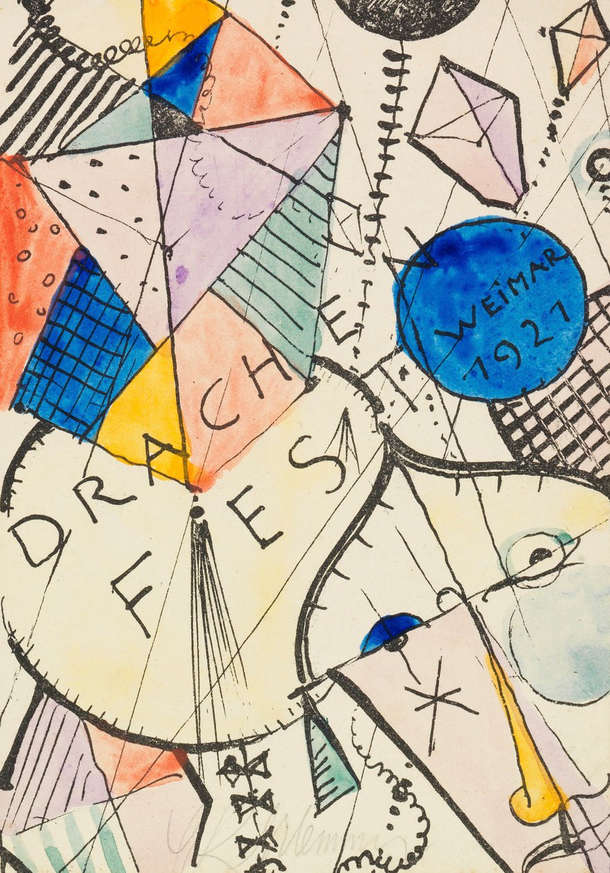 El festival de cometas, Weimar, 1921 de Oskar Schlemmer