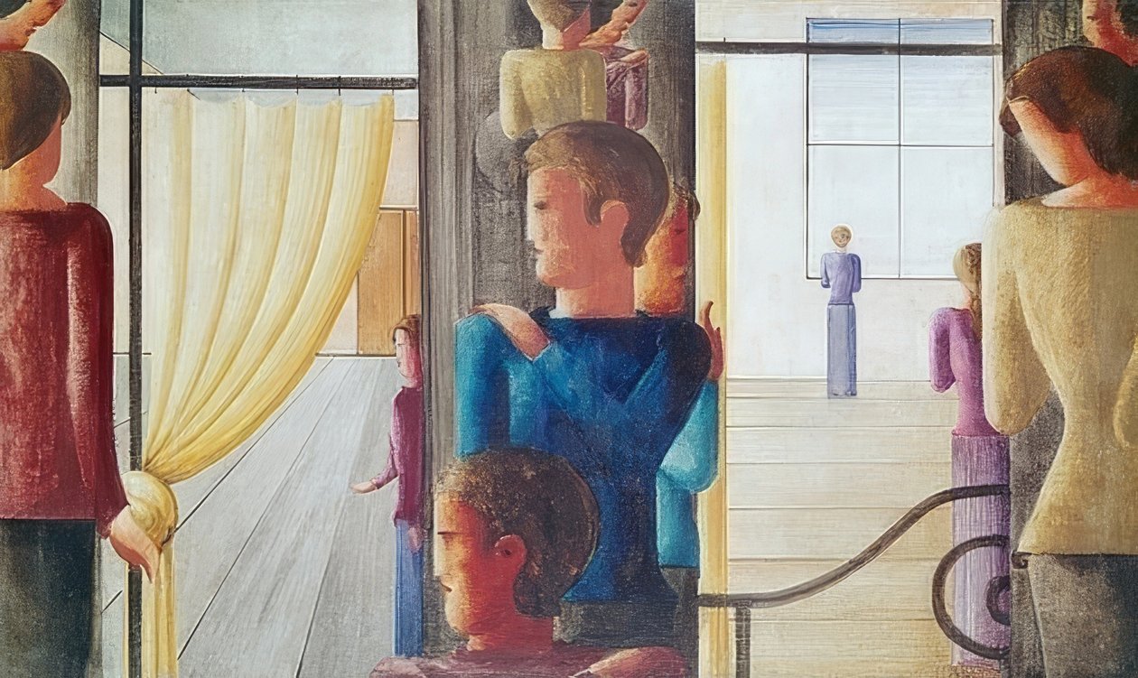 Grupo de doce con interior. 1930 de Oskar Schlemmer