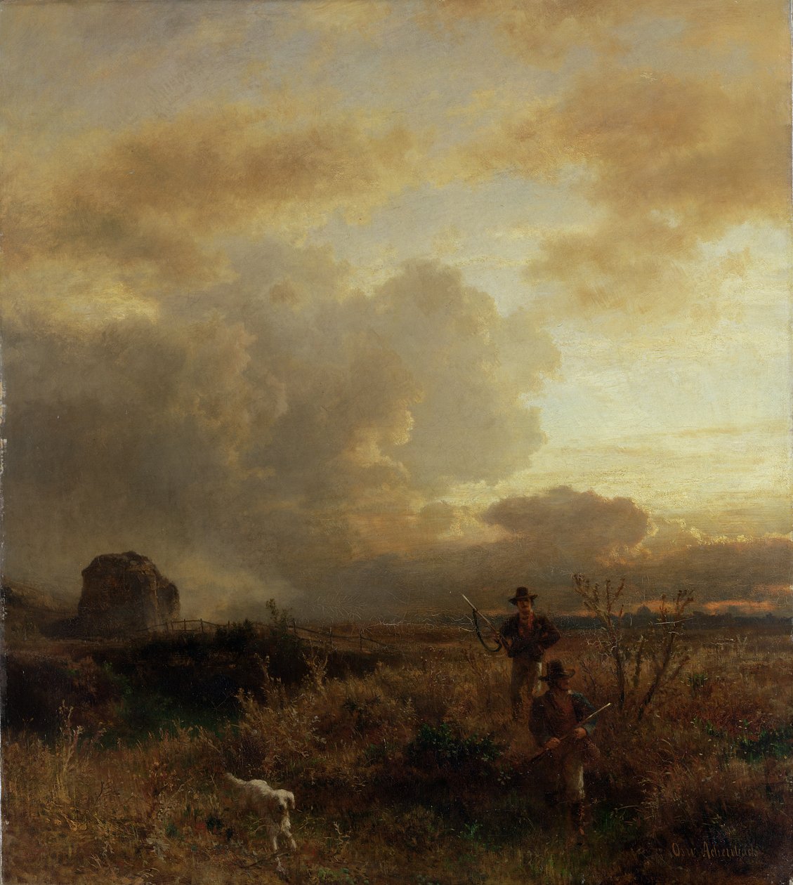 Tormenta despejándose en el campo, 1857 de Oswald Achenbach
