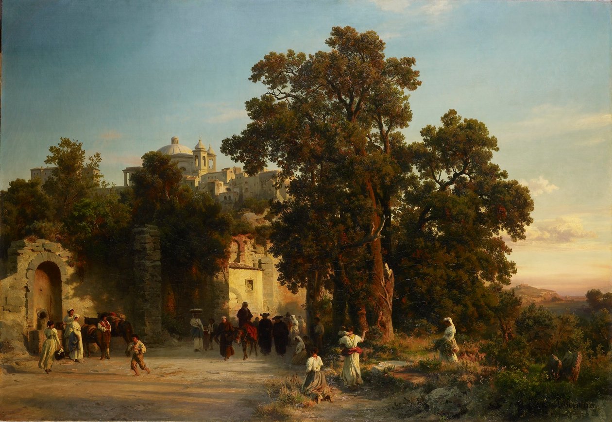 Por la noche de Oswald Achenbach