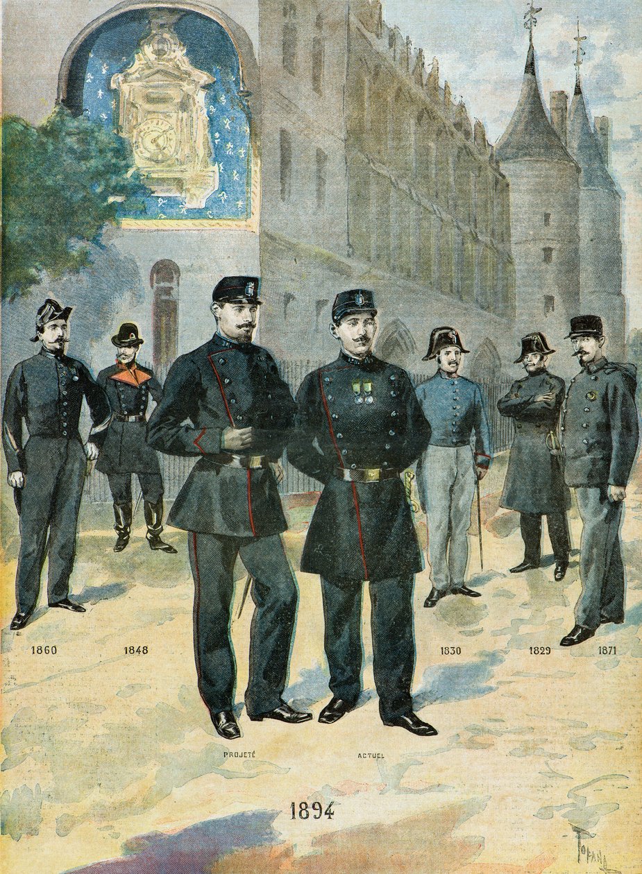 Los diferentes trajes de la policía francesa de Oswaldo Tofani