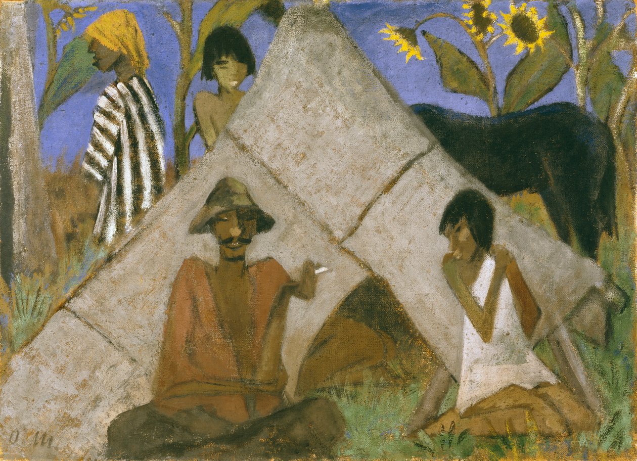 Campamento gitano de Otto Mueller