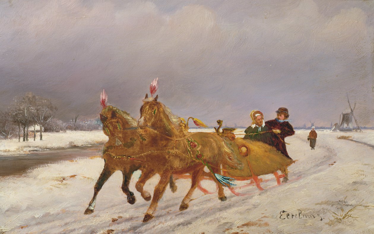 Troika en la nieve de Otto Eerelman