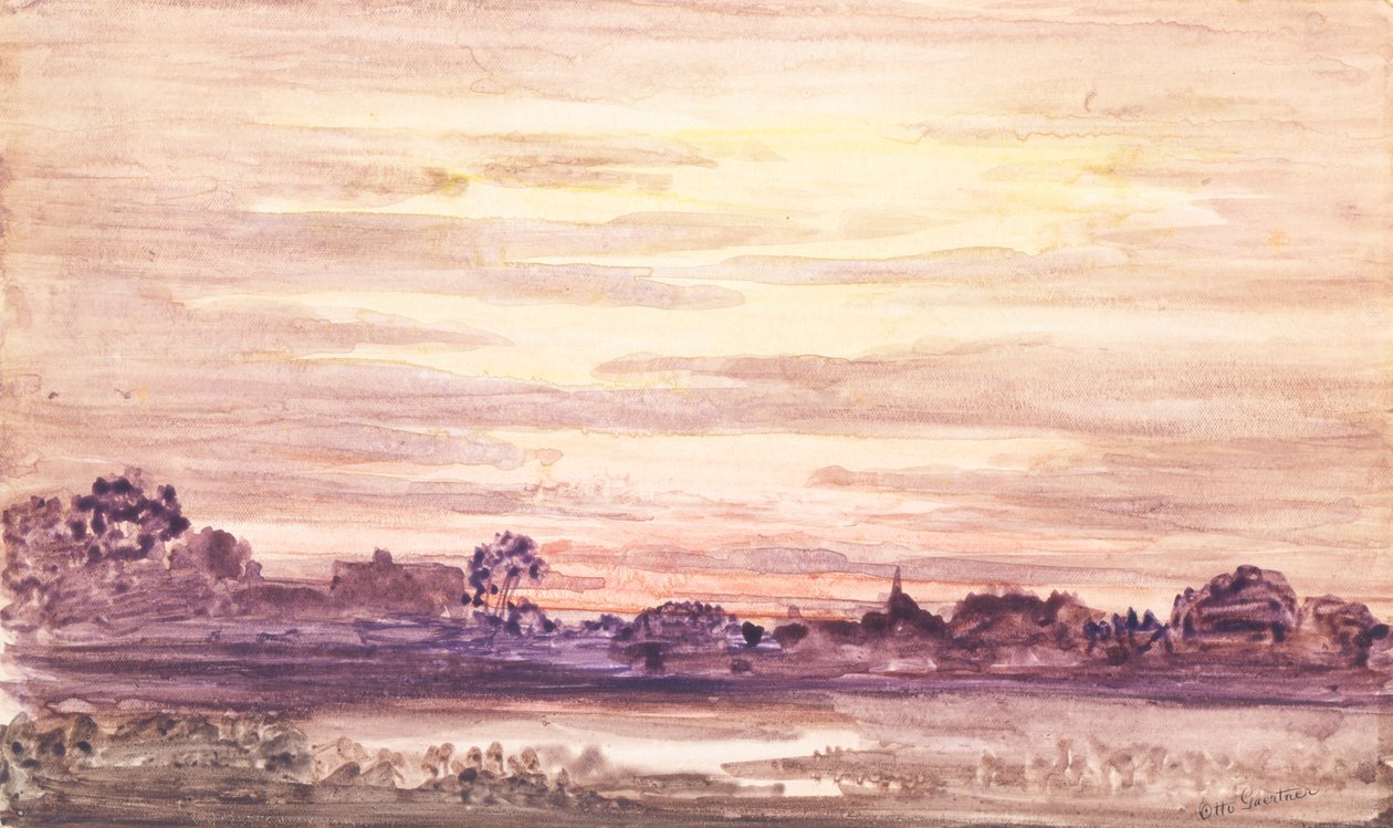 Atardecer después de la Tormenta, ca. 1900 de Otto Gaertner