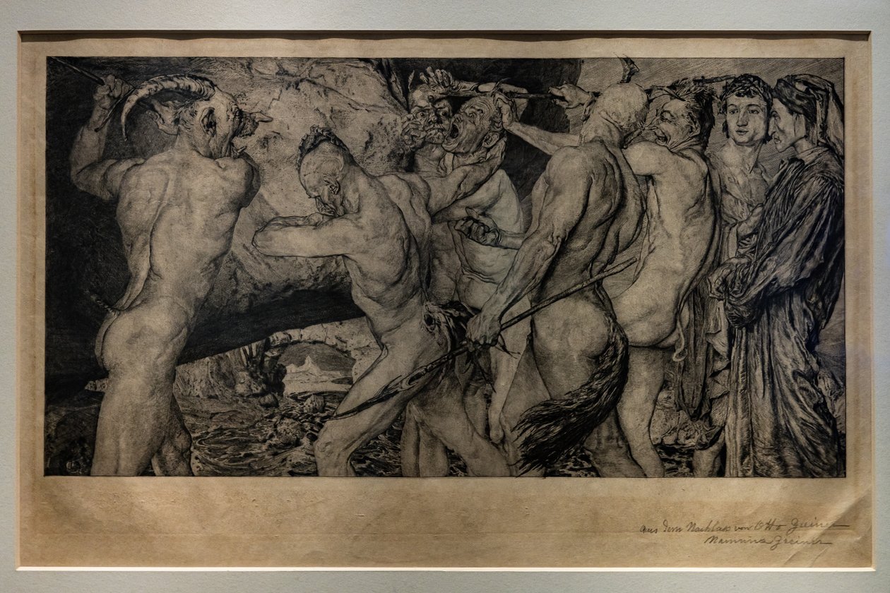 Dante y Virgilio en el Infierno de Otto Greiner