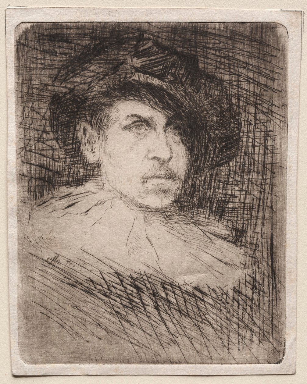 Autorretrato en traje, 1880 de Otto H. Bacher