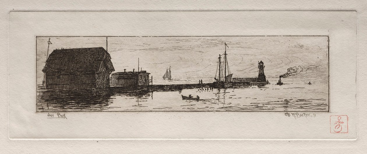 Muelle Oeste, Cleveland, 1878 de Otto H. Bacher