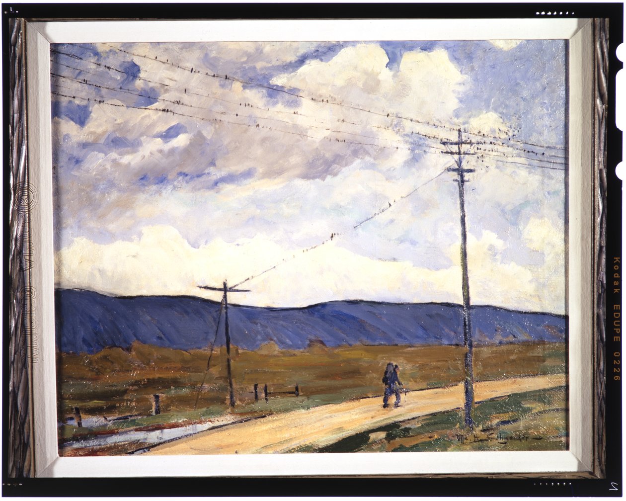 Migración, c.1937 (óleo sobre lienzo) de Otto Henry Schneider
